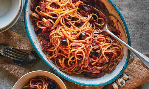 Tomato Olive Linguine