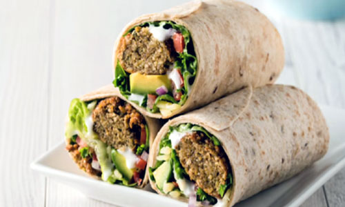 Falafel Wrap Deluxe Plate